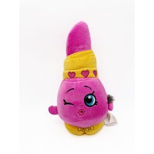Shopkins Lippy Lips Lipstick 7"  Pink Orange Plush Toy Makeup Face Legs Arms